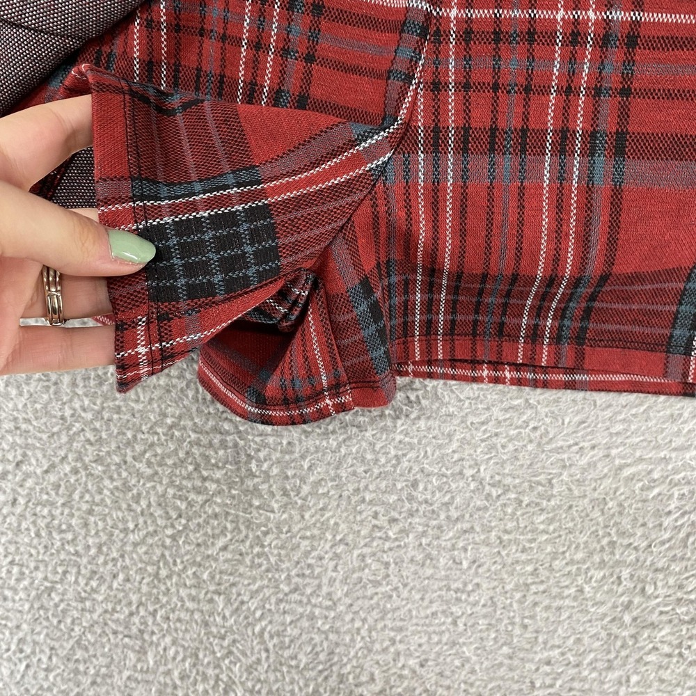 Hollister Skort Womens‎ Small Ultra High Rise Red Plaid Wrap Academia Shorts - Picture 5 of 16